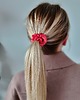 gumki do włosów Gumka jedwabna, scrunchie, gumka do włosów, gumka satynowa soczysty koral MINI 1