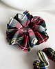 gumki do włosów Scrunchie w kolorową kratkę Oxford Mist 3