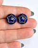 kolczyki swarovski Majestic Blue II, kolczyki z kryształami Swarovskiego, beading 3