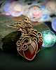 kolczyki wire wrapping Kolczyki z karneolem 6
