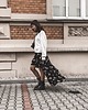 spódnice maxi Spódnica Anette Boho Black Flowers 1