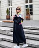 płaszcze damskie Mega długa bluza płaszcz Nepal czarny 3