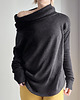 swetry damskie  Wysoki golf czarny sweter 2