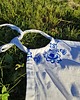 topy damskie Top wiązany odkryte plecy w haftowane kwiaty upcykling 7