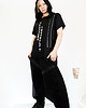 t-shirt damskie Czarny t-shirt z kapturem Express yourself 1