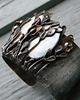 bransoletki wire wrapping perłowe owale - BRANSOLETA MANKIET - CUFF 1