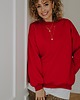 bluza bez kaptura damska Bluza  basic oversize  klasyczna czerwona 4