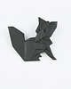 broszki Broszka Porcelanowa Origami Lis Czarna 1