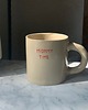 kubki i filiżanki Duży Ceramiczny Kubek Handmade 420 ml Beżowy z Napisem Mommy Time 3