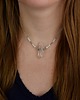 naszyjniki - inne Naszyjnik Talizman kryształ górski i kamienie księżycowe wire wrapping 5