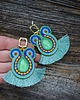 kolczyki soutache Etniczne kolczyki boho z chwostami 4