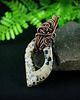 wisiory Jaspis dalmatyński wisiorek wire wrapping 6