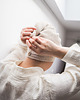 dodatki - łazienka - różne Lniany turban frotte creamy white 6