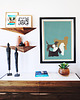 plakaty Psy na spacerze - plakat fine art 5