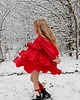 sukienki dla dziewczynki Sukienka Dresowa  Red  Frill 1