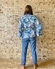 szlafroki damskie Szlafrok narzutka kimono w zielony wzór krótki 3