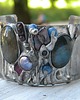 bransoletki z kamieni naturalnych Labradoryt - roślina   - BRANSOLETA MANKIET  CUFF 4