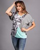 t-shirt damskie Kolorowa koszulka oversize nadruk Dżungla 1