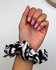 gumki do włosów Satynowa Scrunchie do włosów Zebra 1