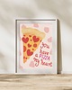 grafiki i ilustracje Plakat I love pizza 2