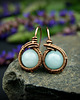 kolczyki wire wrapping Kolczyki z jasnozielonym jadeitem 2