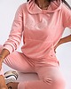 komplety damskie Różowy welurowy dres OOH LA LA 2