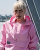 kurtki damskie Kurtka wiatrówka typu anorak różowa 10