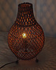 lampy stołowe Lampa ciemnobrązowa z rattanu- 39cm 1
