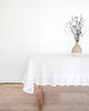 obrusy i serwetki Lniany obrus z falbanką PURE WHITE 4