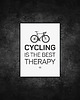plakaty Plakat z rowerem. Cycling is the best therapy 1