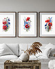 plakaty Plakat Tryptyk Polne maki w akwareli 1