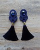 kolczyki soutache Granatowe kolczyki sutasz z chwostami 1
