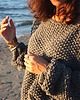 swetry damskie  Szary sweter oversize handmade z wełną 7