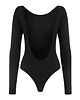 bluzki z długim rękawem damskie Czarne body long backless round 1