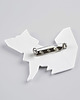 broszki Broszka Porcelanowa Origami Lis Biała 1