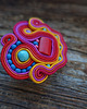 broszki Kolorowa broszka soutache 6