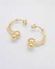 kolczyki pozłacane SPHERE semi / gold earrings 3