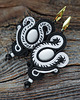 kolczyki soutache Czarno-białe kolczyki soutache 2