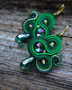 kolczyki soutache Isobelle - zielone  kolczyki soutache 3