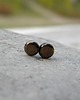 kolczyki wire wrapping Złota powłoka - kropki - sztyfty 1
