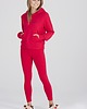 komplety damskie Komplet homewear bluza i legginsy czerwony 4