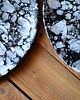 patery i talerze Duży talerz obiadowy ceramiczny  do Kuchni Prezent Czarno Biały 5