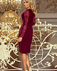 sukienki midi damskie 216-3 EMMA elegancka ołówkowa sukienka bordowa 2
