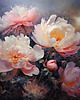 plakaty Peonie - Plakat - Olej, Boho, Abstrakcja 1