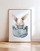 obrazy i plakaty do pokoju dziecięcego Plakat Na Ścianę Dla Chłopca Niebieskie króliczki nr. 16 1