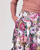 spódnice midi Spódnica rozkloszowana w malowane kwiaty 2