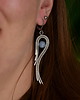 kolczyki wire wrapping Błękitne kolczyki skrzydła angelit wire wrapping 5
