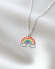 złote naszyjniki Naszyjnik z Tęczą, Kolorowa Emalia, Srebro lub 14k Gold Filled 3