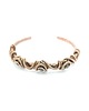 bransoletki wire wrapping Bransoleta mankietowa z zielonym turmalinem 7