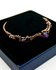 bransoletki wire wrapping Miedziana bransoleta mankietowa z ametystem 3